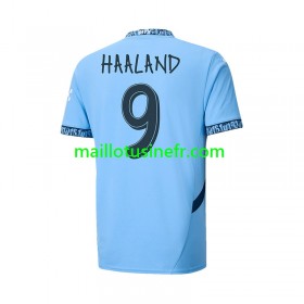 Maillot de Foot Manchester City UCL Font Haaland 9 Domicile 2024-25
